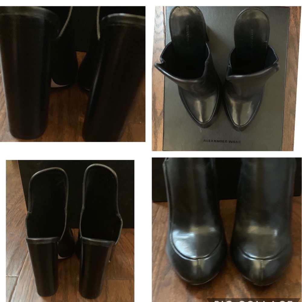 ✅ PRICE FIRM NEW Alexander Wang $495 Amazing Bette Black Leather Mules 39 8-8 ½ - Picture 5 of 11